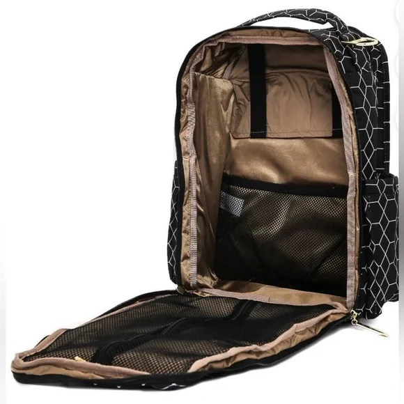 JUJUBE Be Right Back Diaper Bag Backpack - My Empress Black & White - Picture 5 of 16